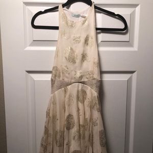 Kimchi Blue Gold and White Dress